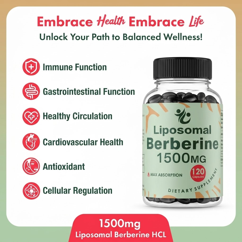 Berberine Hcl Capsule - Liposomale Berberine HCL - 1500 mg