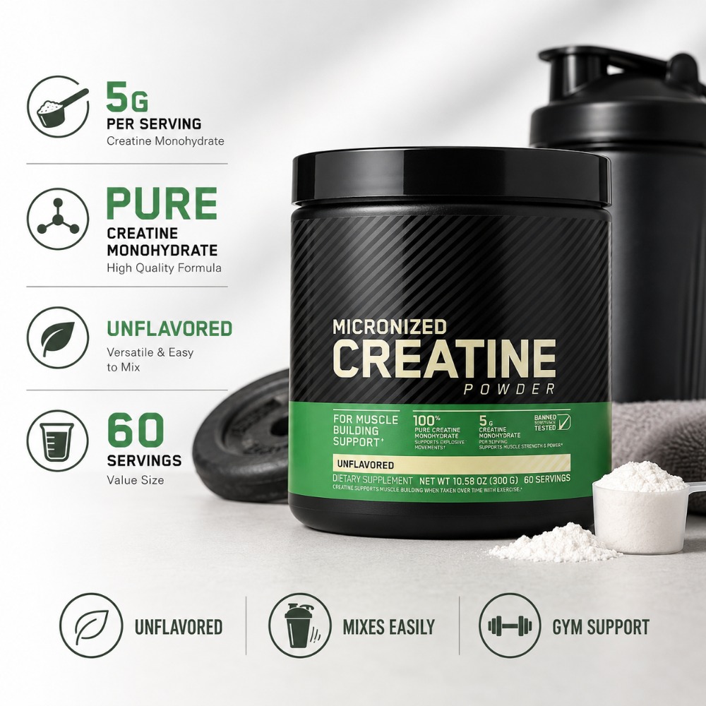 Nutrition In Fitness - Creatine Monohydraat Poeder 300g Ondersteuning Kracht