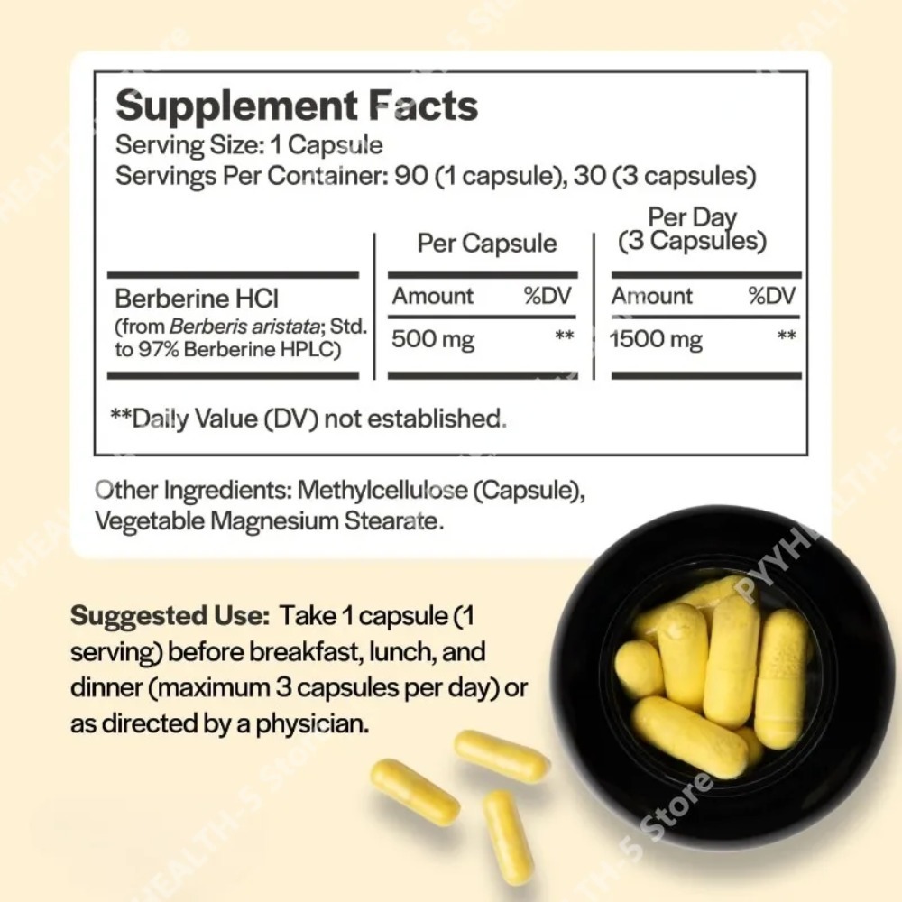 Berberine HCl Supplement 500mg - Berberine Hcl Capsule recensie en prijs
