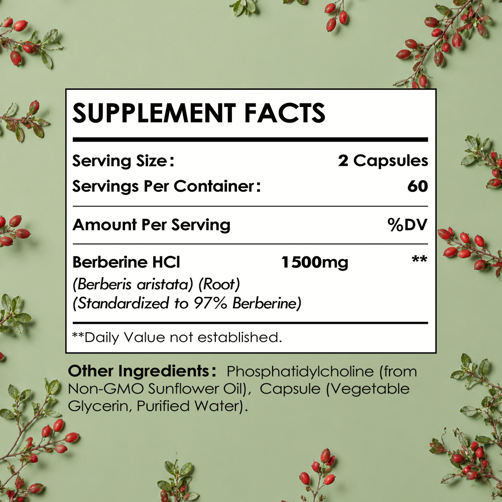 Liposomale Berberine HCL - 150 - Berberine Hcl Capsule recensie en prijs