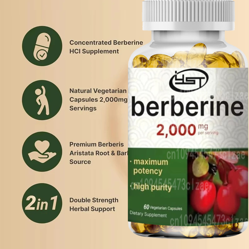 Berberinsupplement |   60 Vege - Berberine Hcl Capsule recensie en prijs
